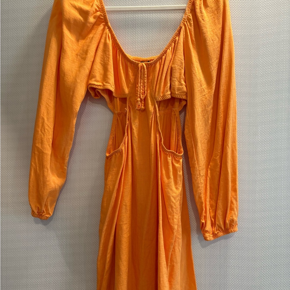 Elegant Orange Women's Dress